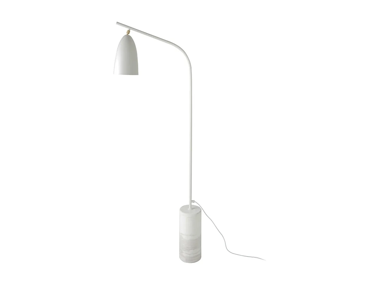 Lampadaire en marbre et acier blanc 8036 ANGEL CERDA