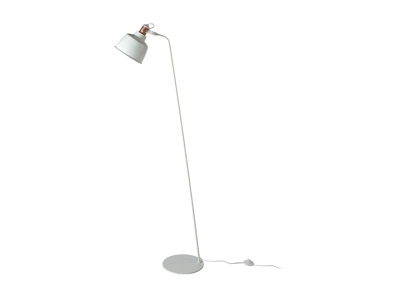 Vloerlamp wit staal en bronzen details 8031 ANGEL CERDA