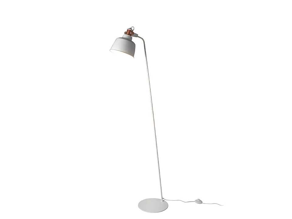 Vloerlamp wit staal en bronzen details 8031 ANGEL CERDA