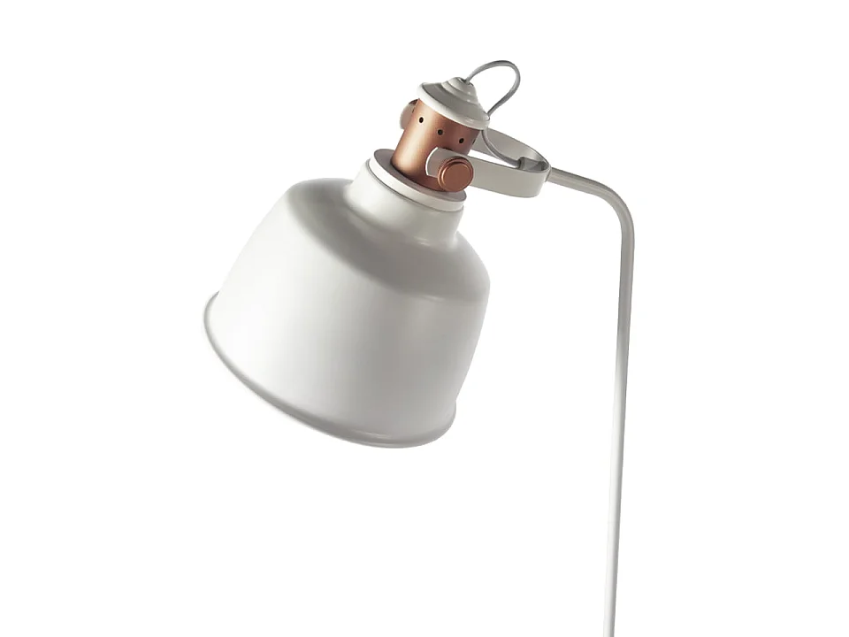 Vloerlamp wit staal en bronzen details 8031 ANGEL CERDA