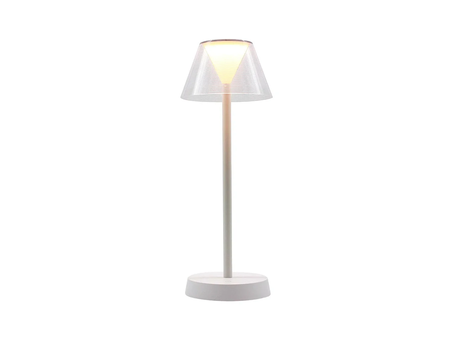 Lampe de table sans fil LED BEVERLY Blanc Plastique H34CM