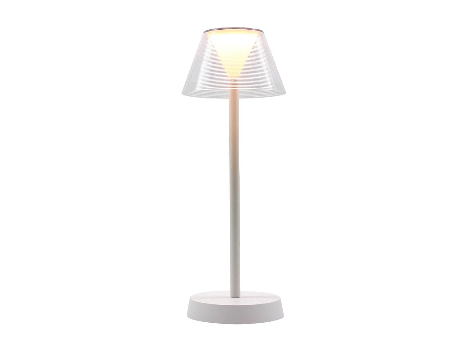 Lampe de table sans fil BEVERLY blanc H34cm