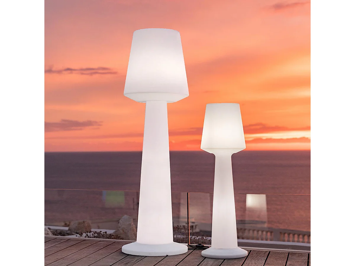 Lampadaire ext filaire AUSTRAL Blanc Polypropylène H110CM