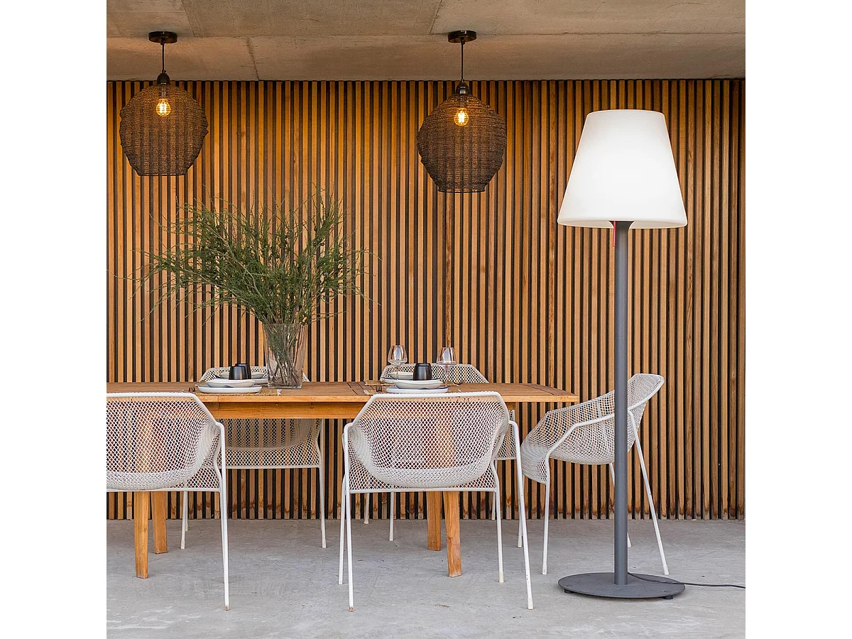 Lampadaire ext filaire STANDY Blanc Polyéthylène H180CM