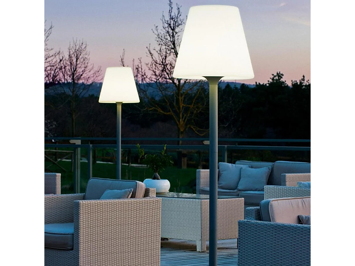 Lampadaire ext filaire STANDY Blanc Polyéthylène H180CM