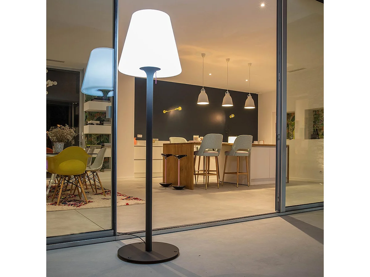 Lampadaire ext filaire STANDY Blanc Polyéthylène H180CM