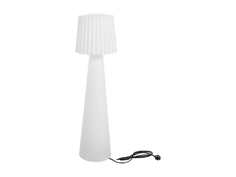 Lampadaire ext filaire LADY Blanc Polyéthylène H110CM