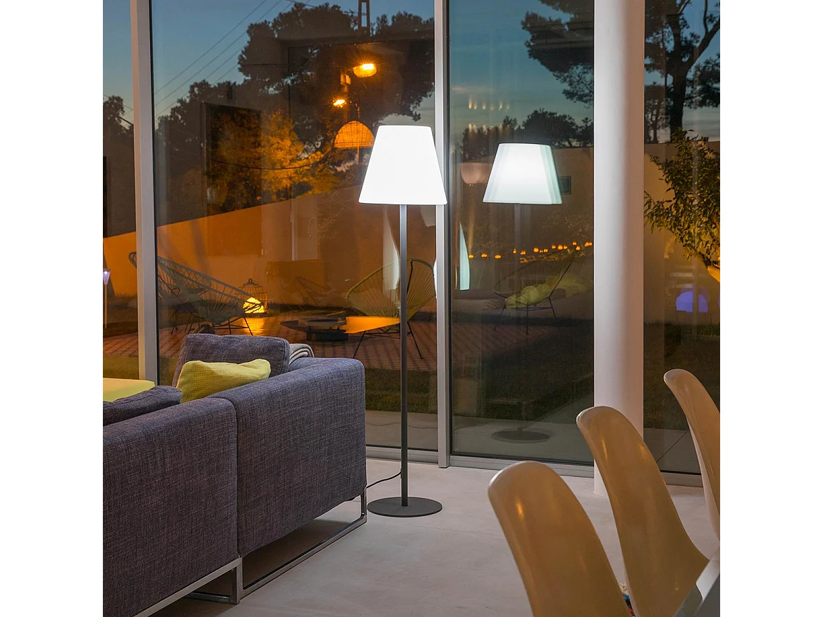 Lampadaire ext filaire STANDY Blanc Polyéthylène H150CM