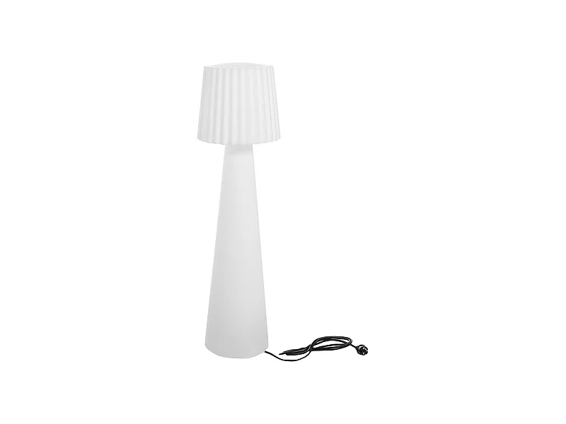 Lampadaire ext filaire LADY Blanc Polyéthylène H150CM