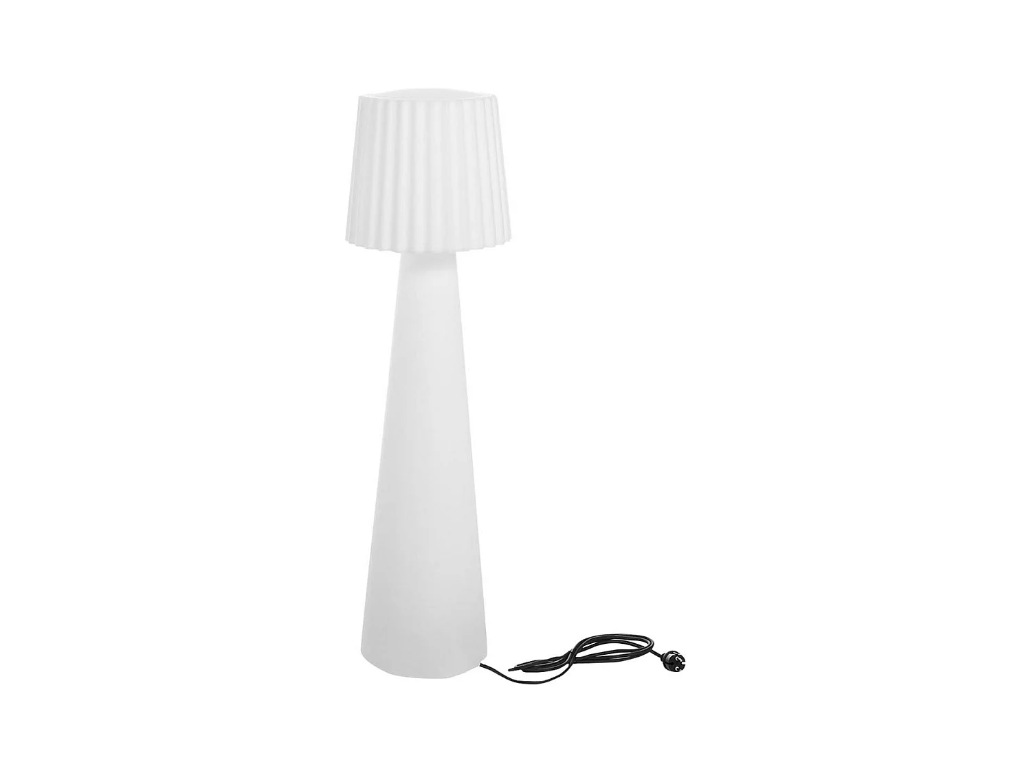 Lampadaire ext filaire LADY Blanc Polyéthylène H150CM