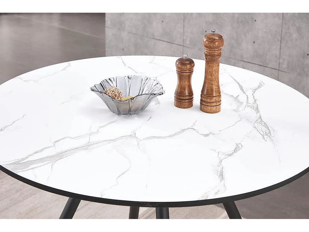 DORCHESTER - Table basse ronde Style Scandinave - Blanche