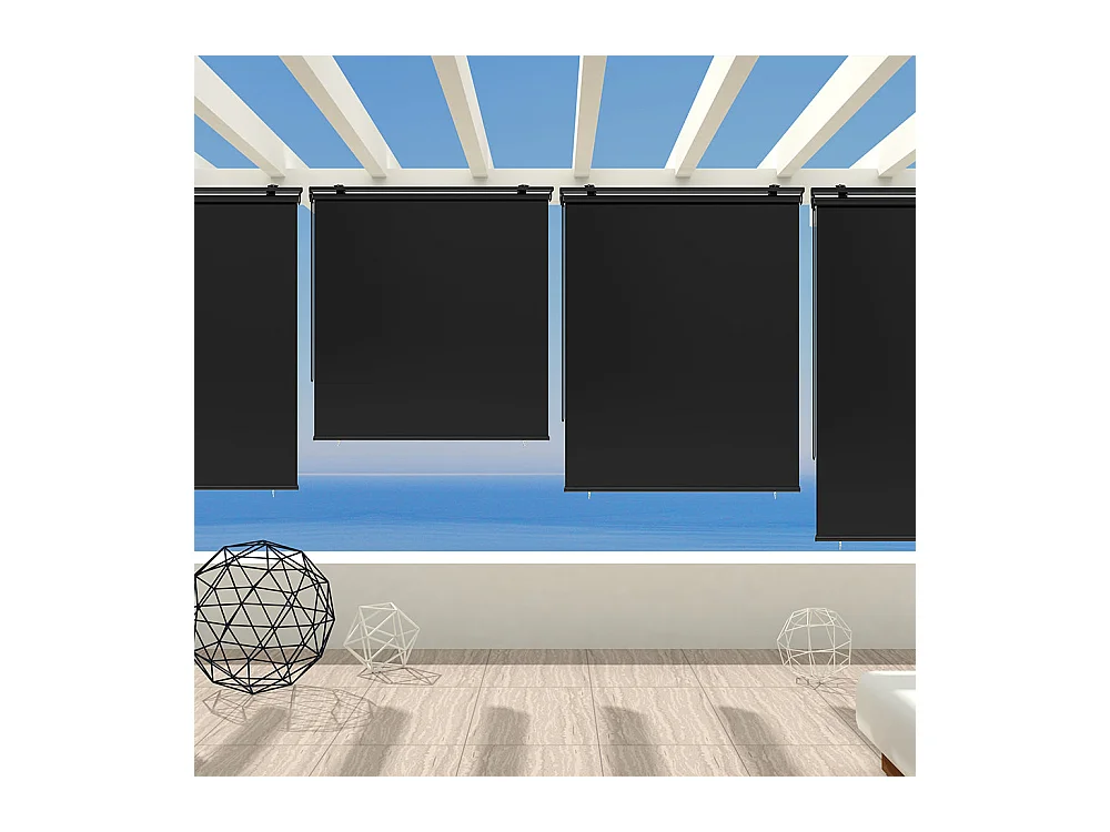 Store enrouleur d'extérieur 120x225 cm HOUSTON Gris  universel