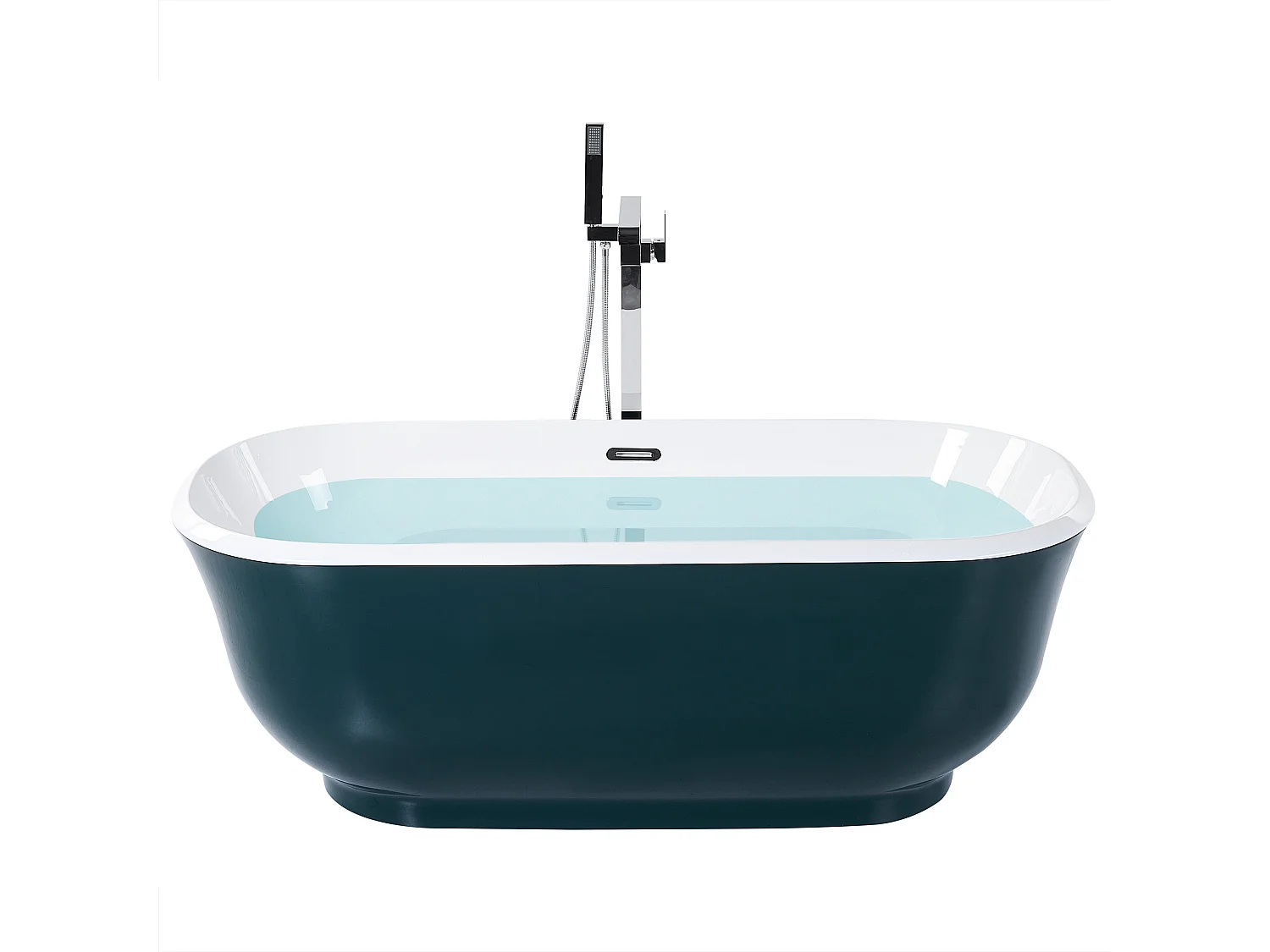 Baignoire îlot TESORO 170 x 77 cm Bleu paon