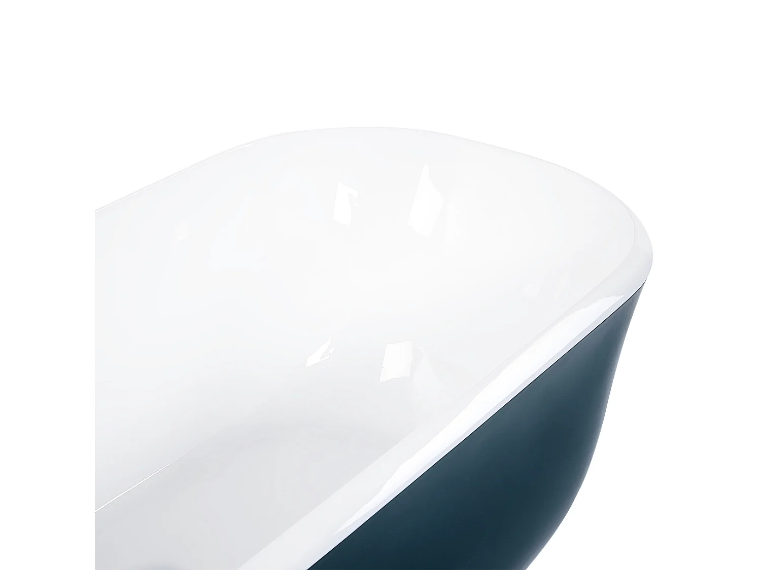 Baignoire îlot TESORO 170 x 77 cm Bleu paon