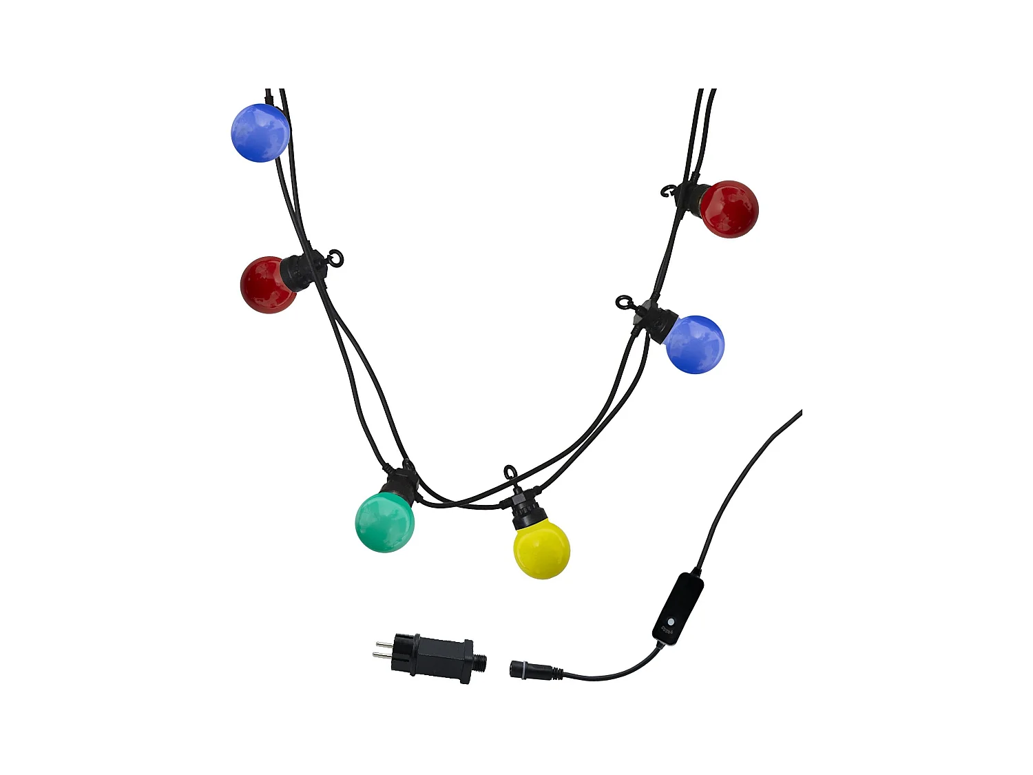 Guirlande guinguette PARTY Multicolore Caoutchouc 5.7M