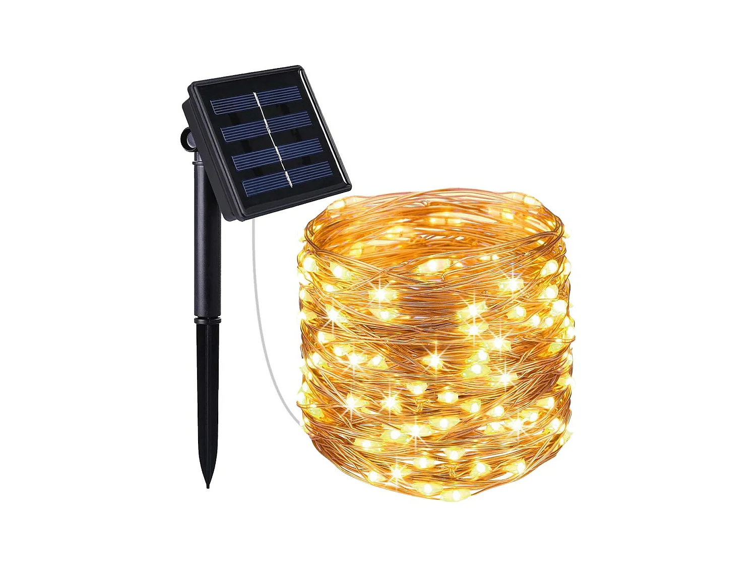 Guirlande lumineuse solaire 100 micro leds SKINNY Cuivre Cuivre 11,5M