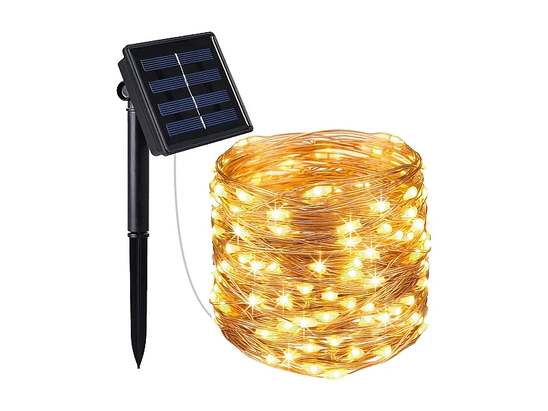 Guirlande lumineuse solaire 100 micro leds SKINNY Cuivre Cuivre 11,5M