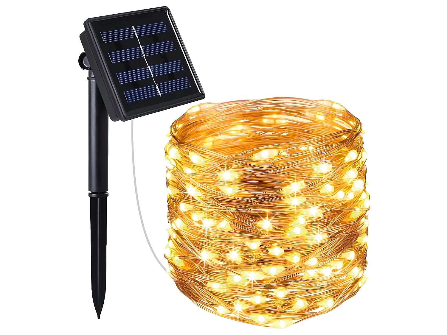 Guirlande lumineuse solaire 400 micro SKINNY Cuivre Cuivre 41,9M