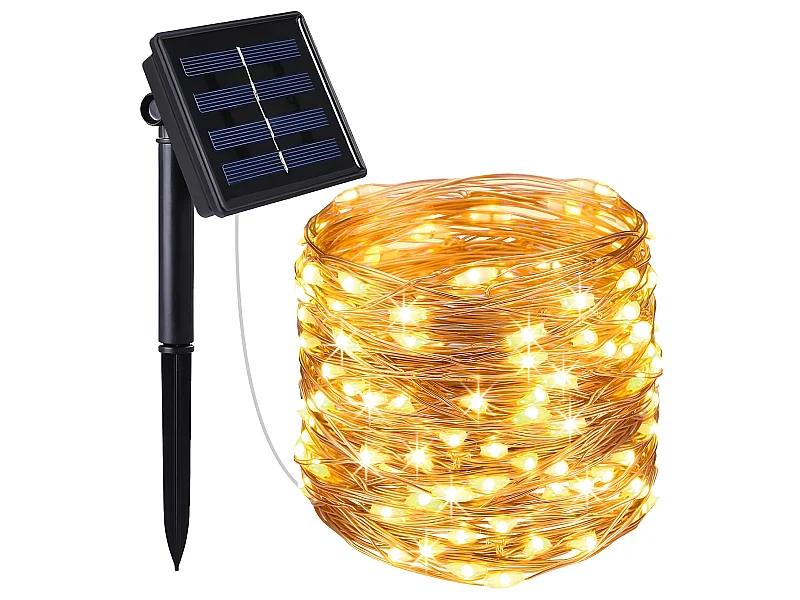 Guirlande lumineuse solaire 400 micro SKINNY Cuivre Cuivre 41,9M