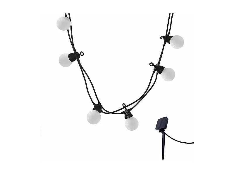 SOLAR-LICHTERKETTE mit 10 globen 5.7M PARTY