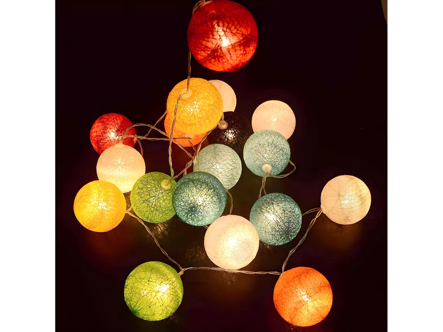 LICHTERKETTE baumwollkugel 3.8M MIMY