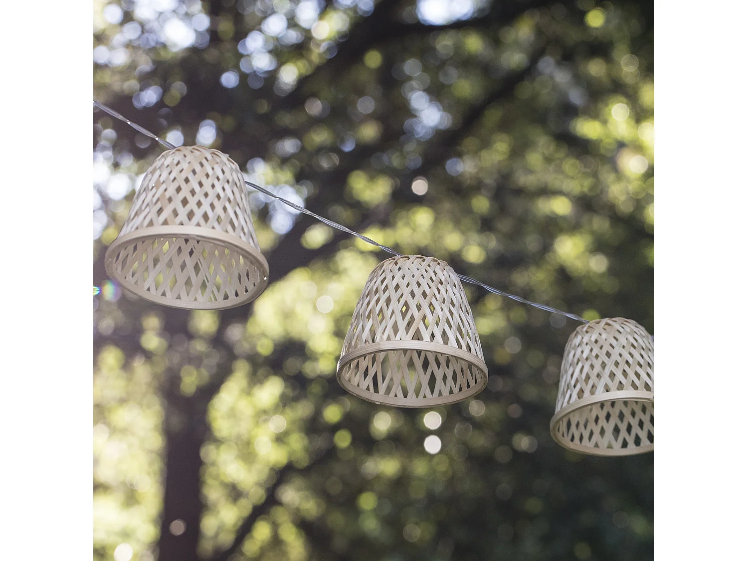 Guirlande lumineuse solaire CHILL Beige Rotin 3.8M