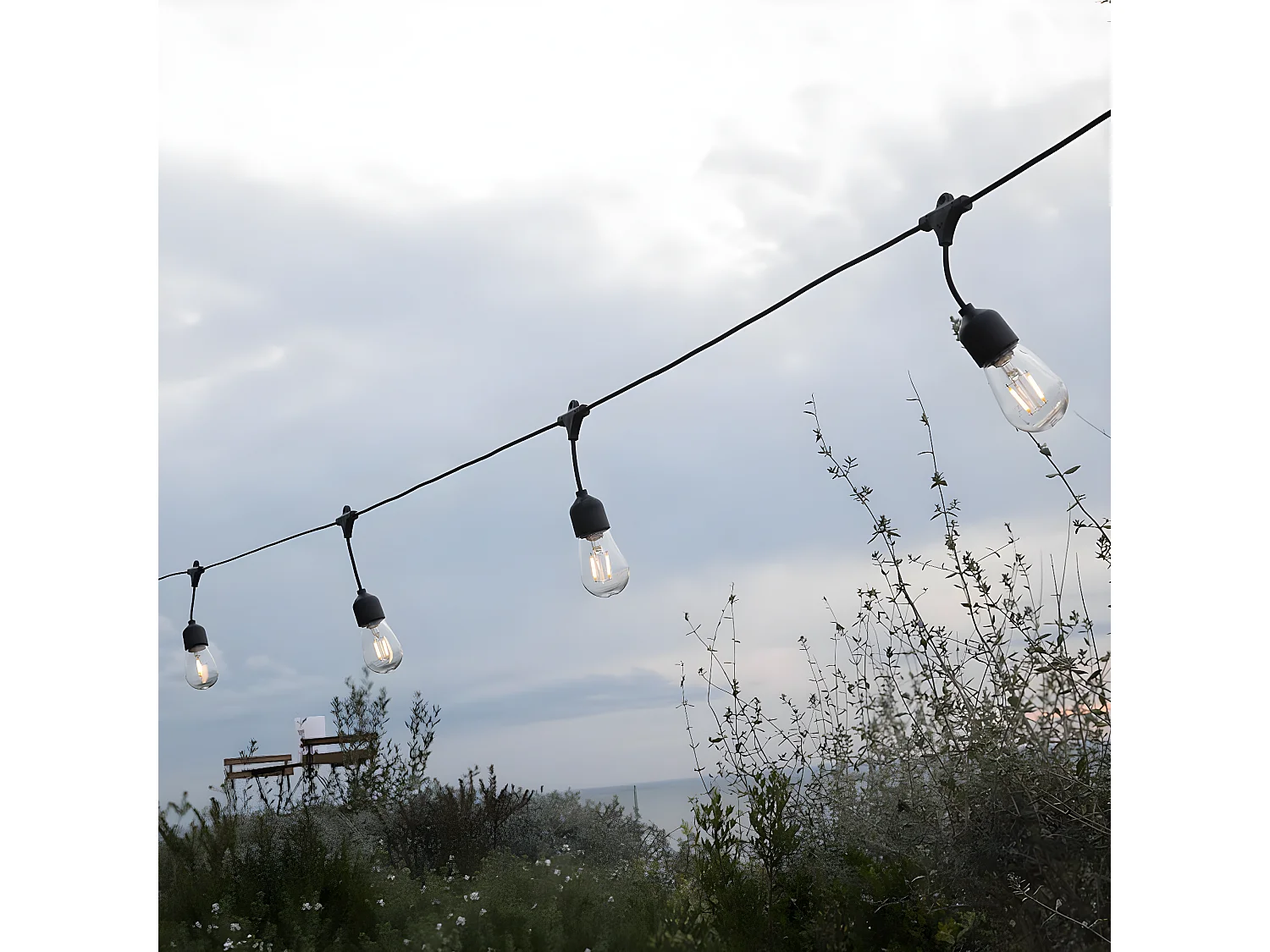 SOLAR-LICHTERKETTE mit 10 glühbirnen 6.5M MAFY