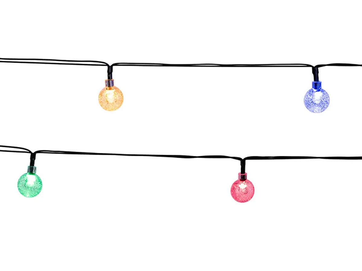 Guirlande solaire FESTY COLOR RGB 20 globes 5.8M