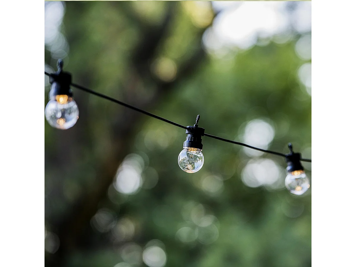 Guirlande solaire PARTY CLEAR 10 globes 5.7M