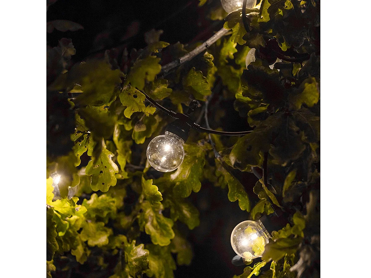 Guirlande solaire PARTY CLEAR 10 globes 5.7M