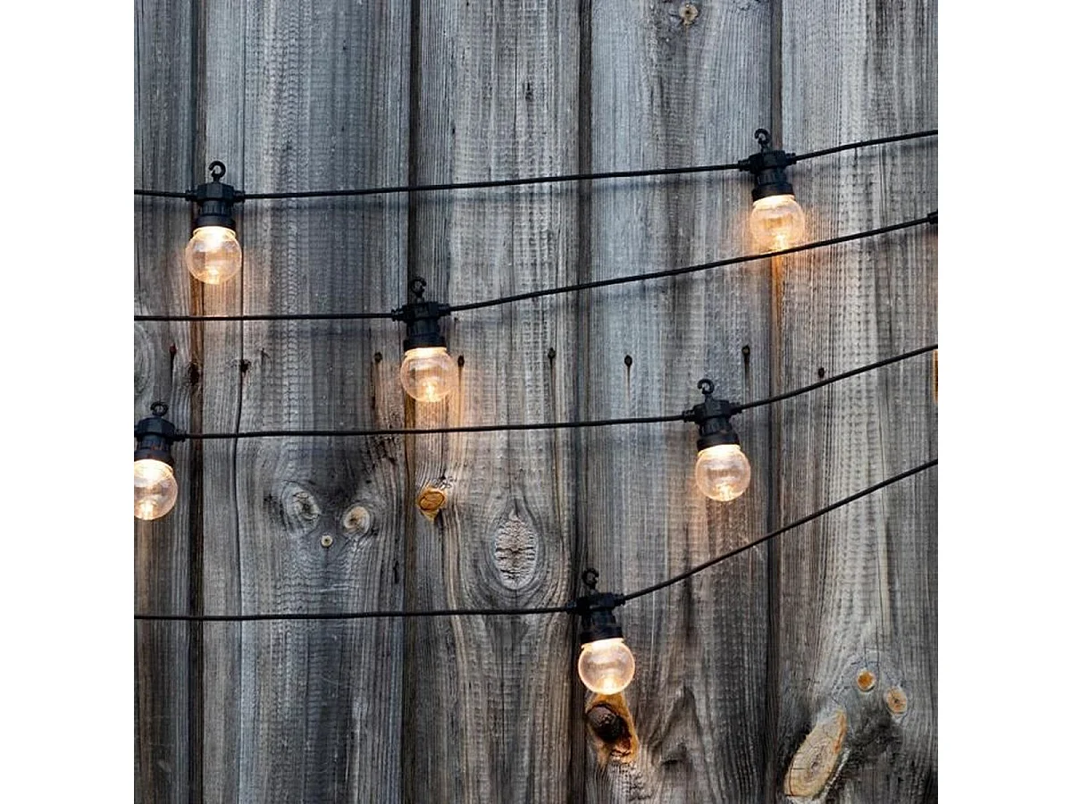 Guirlande solaire PARTY CLEAR 10 globes 5.7M