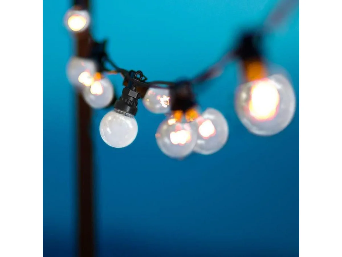 Guirlande solaire PARTY CLEAR 10 globes 5.7M