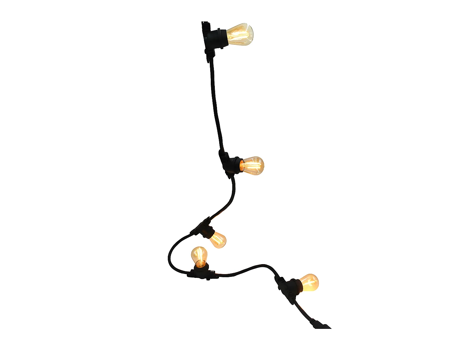 Guirlande connectable LINK ME Noir Caoutchouc 5M 10xE27