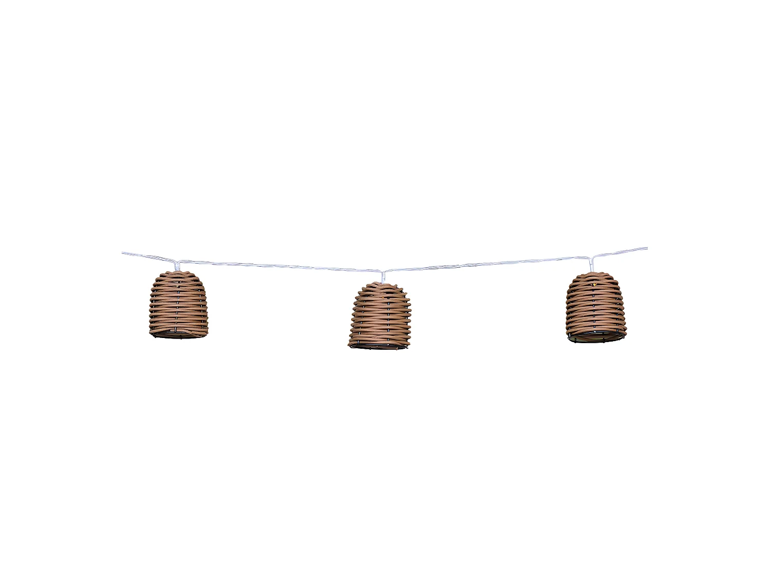 Guirlande lumineuse solaire FORMENTERA Beige Rotin 3.8M