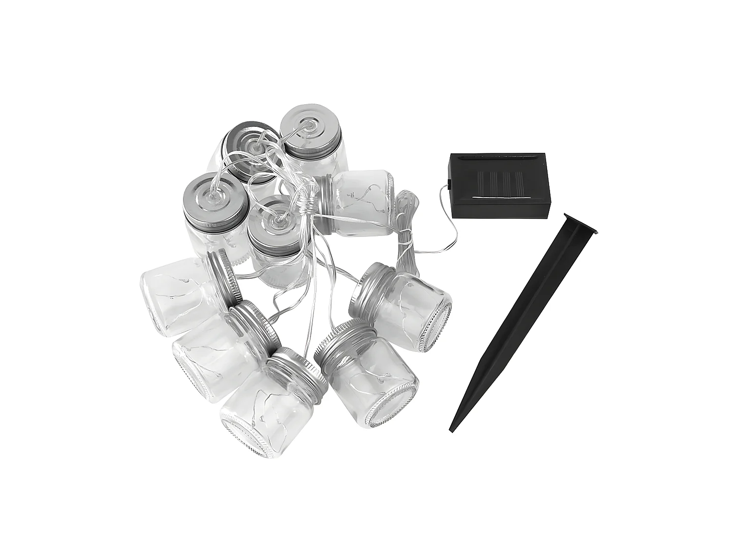Guirlande bocaux en verre BOKY Transparent Verre 4M