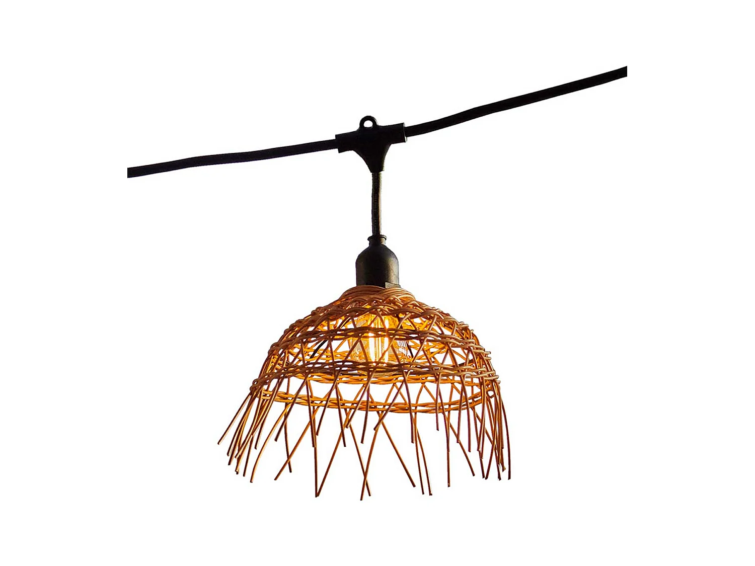 Guirlande exotique HAWAII Bois Polypropylène 6M 10xE27