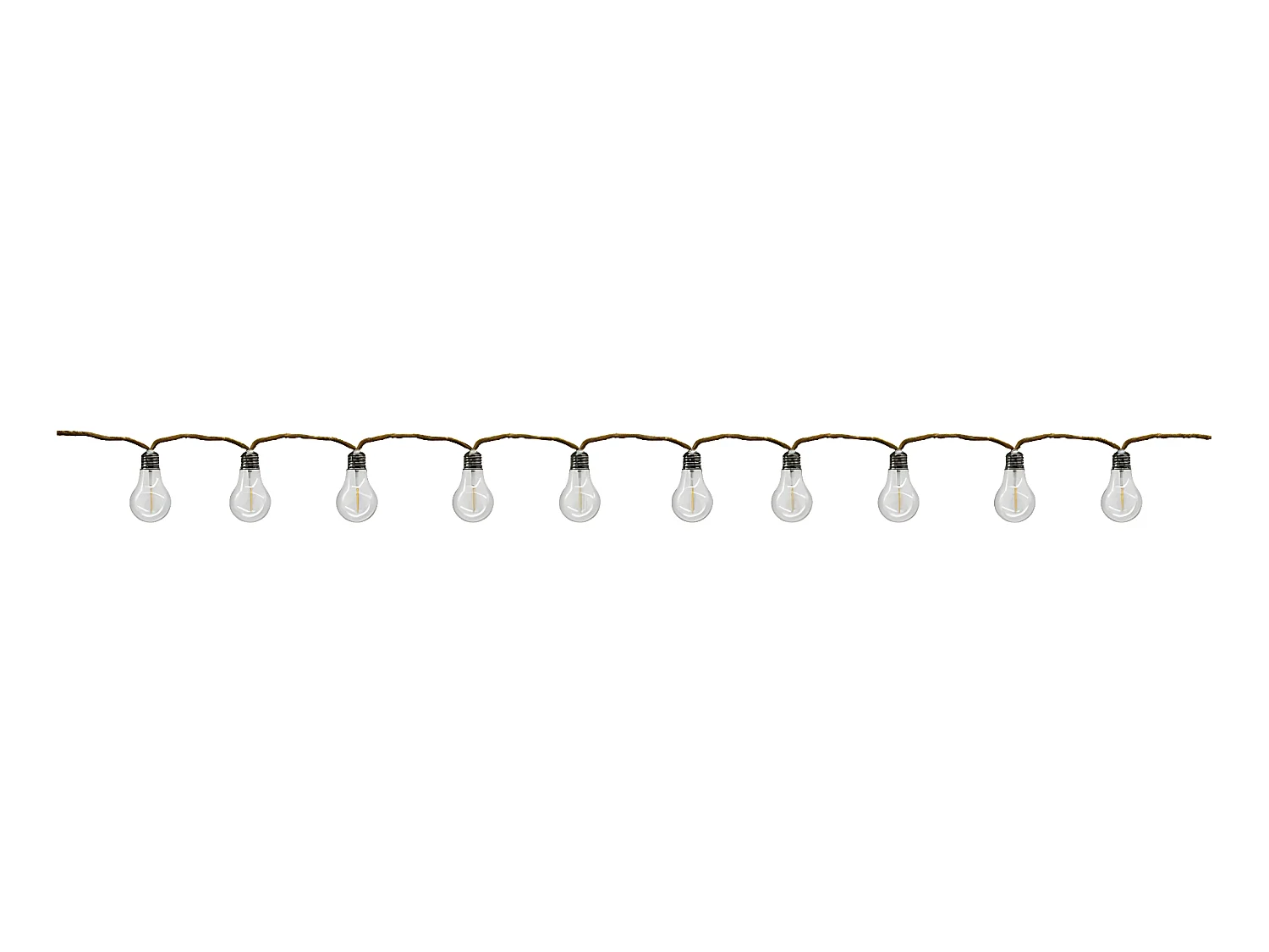 Guirlande lumineuse FANTASY Beige Corde 7.5M 10 Ampoules