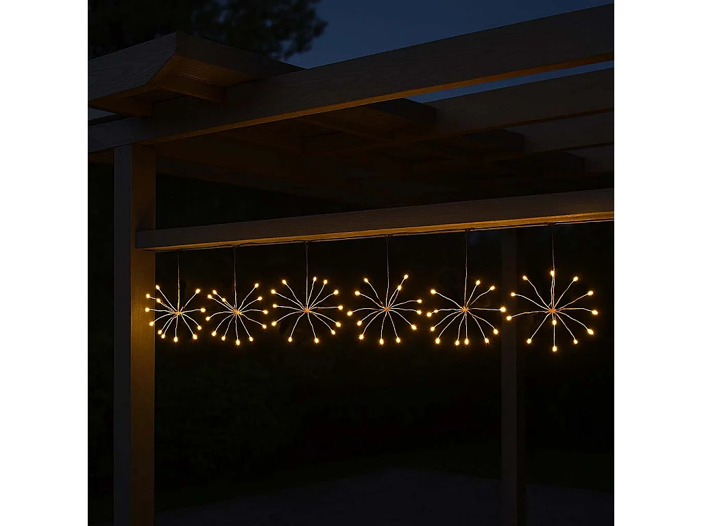 Guirlande solaire micro led FIREWORKS Beige Plastique 4.2M