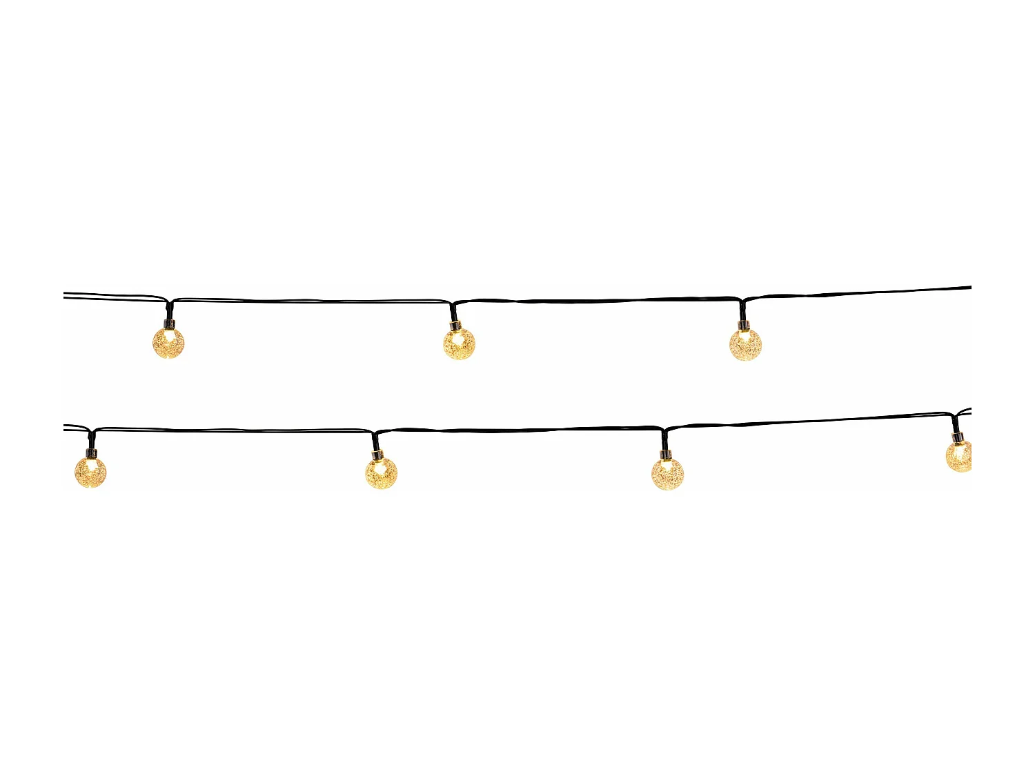 Guirlande solaire 20 globes FESTY Noir Plastique 5.8M