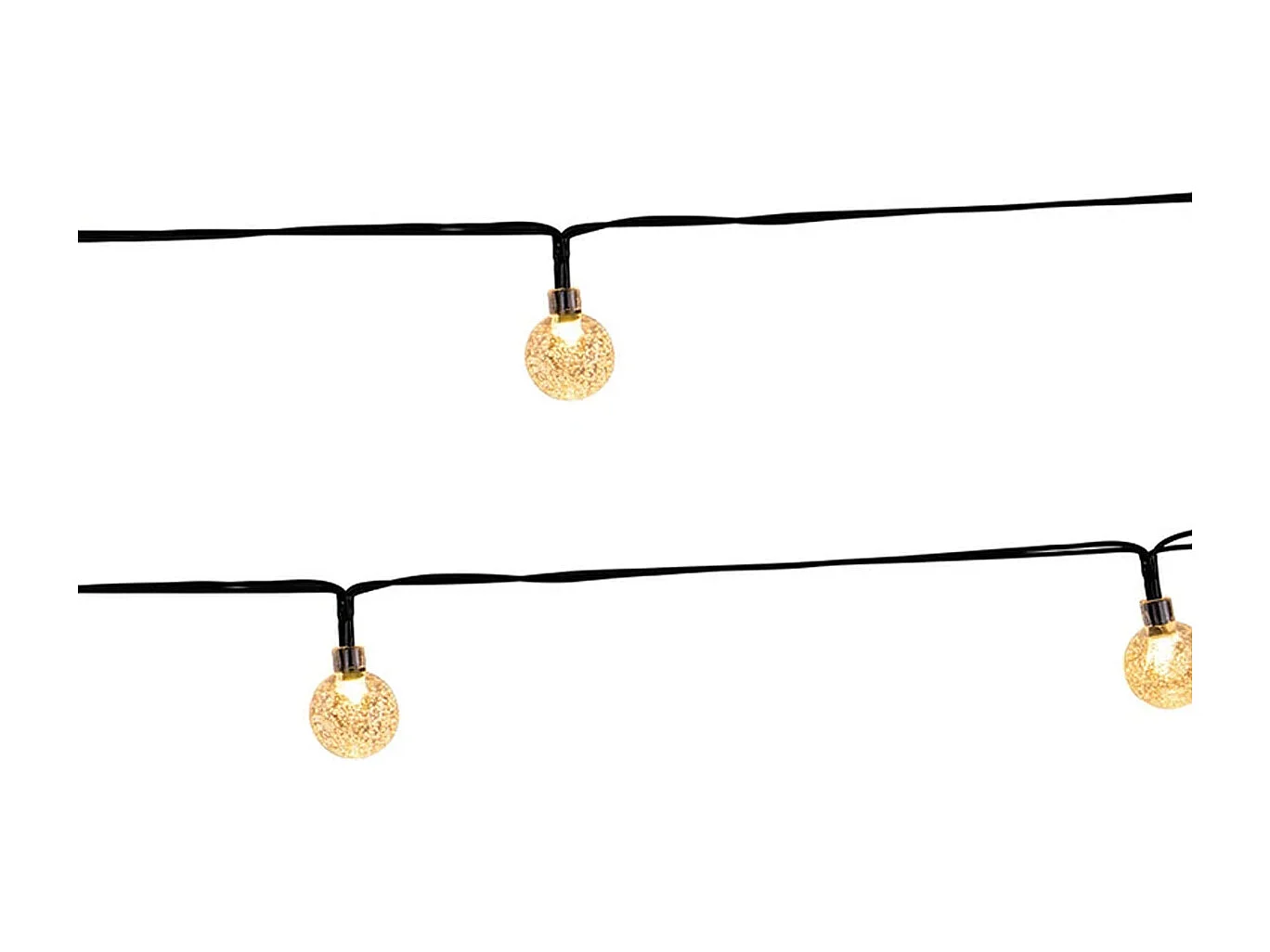 Guirlande solaire 20 globes FESTY Noir Plastique 5.8M