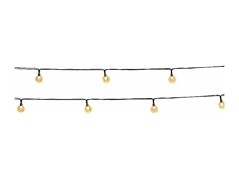 Guirlande solaire 20 globes FESTY Noir Plastique 5.8M