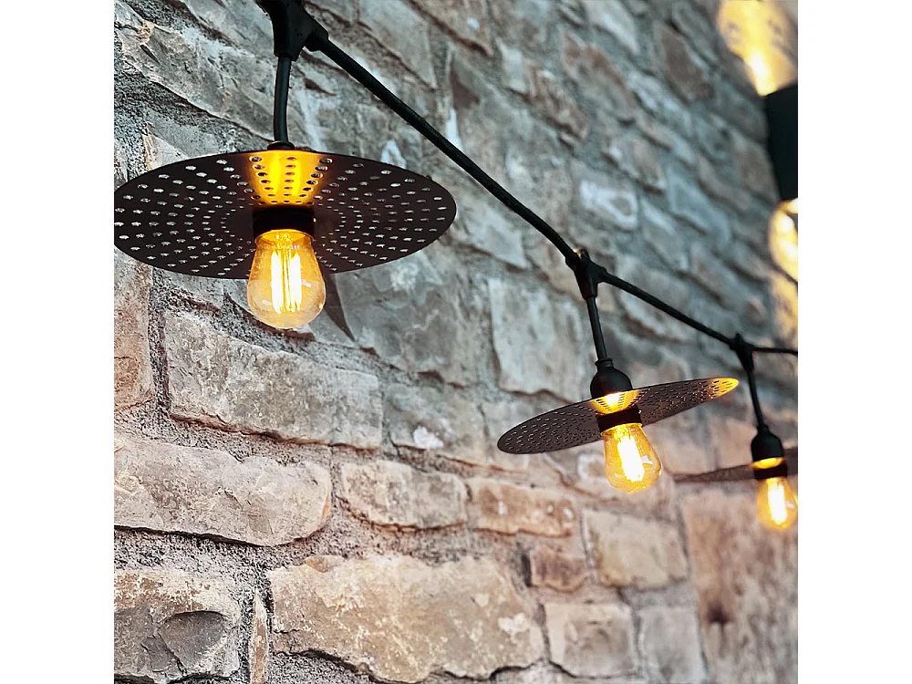 Guirlande lumineuse PLANET Noir Metal 6M 10xE27