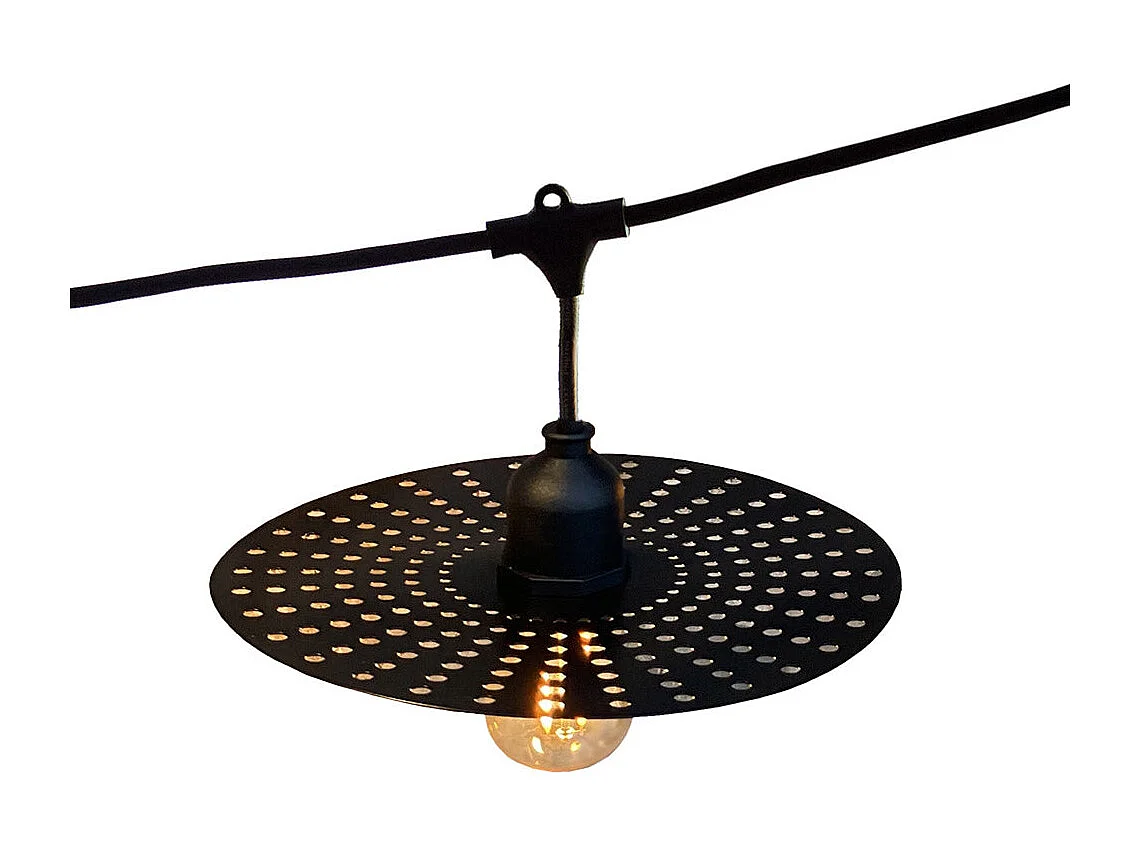 Guirlande métal vintage PLANET 10 ampoules E27 6M