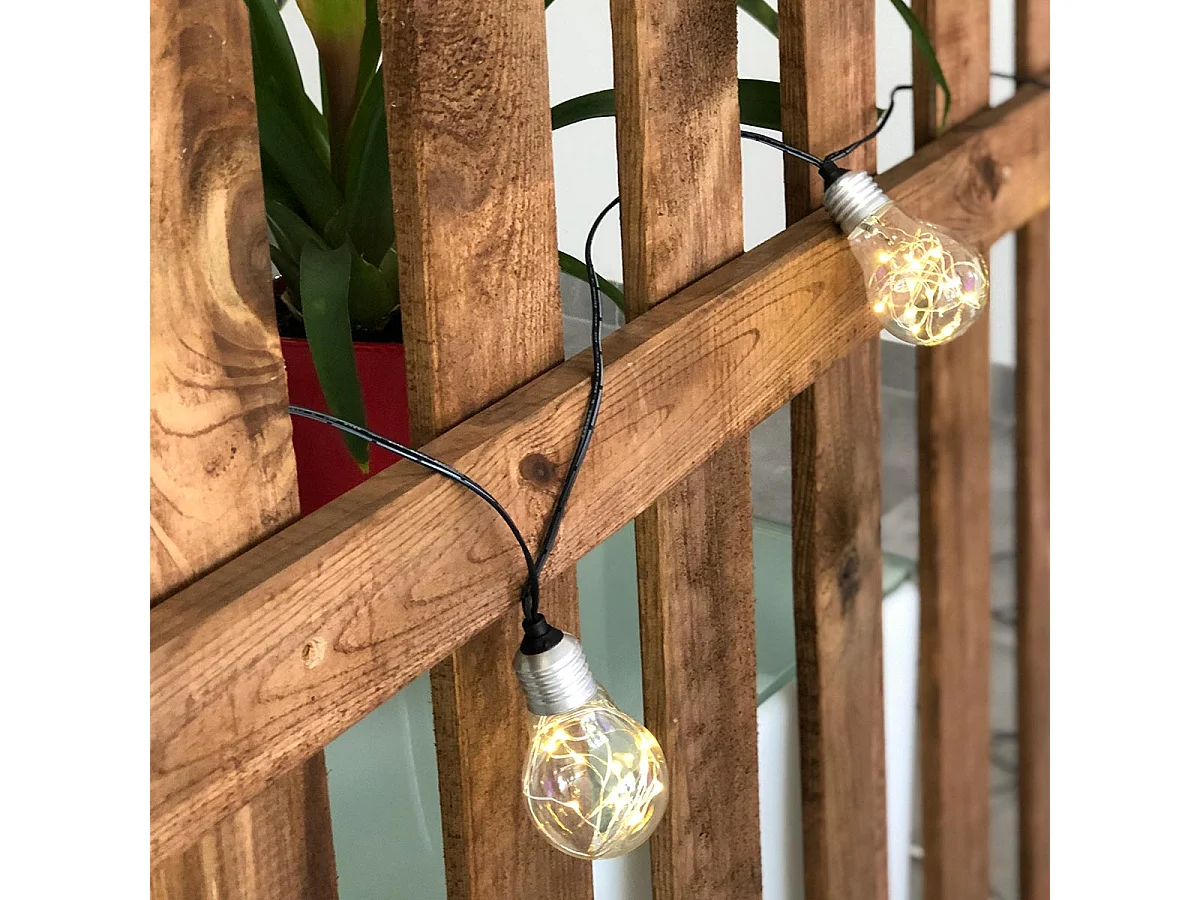 SOLAR-LICHTERKETTE mit 10 glühbirnen 3.75M FANTASY