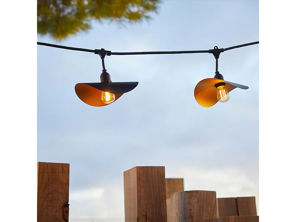 Guirlande lumineuse HAT Noir Caoutchouc 6M 10xE27