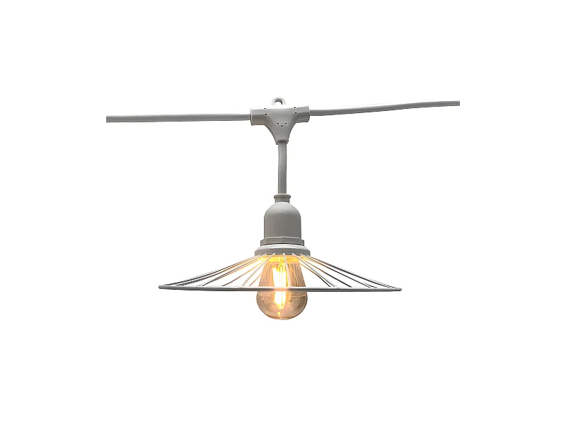 LICHTERKETTE aus metalldraht 6M 10xE27 CHIC