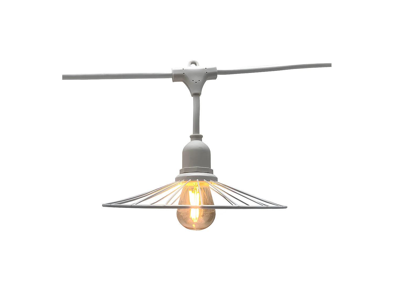 Guirlande fil métal CHIC Blanc Acier 6M 10xE27