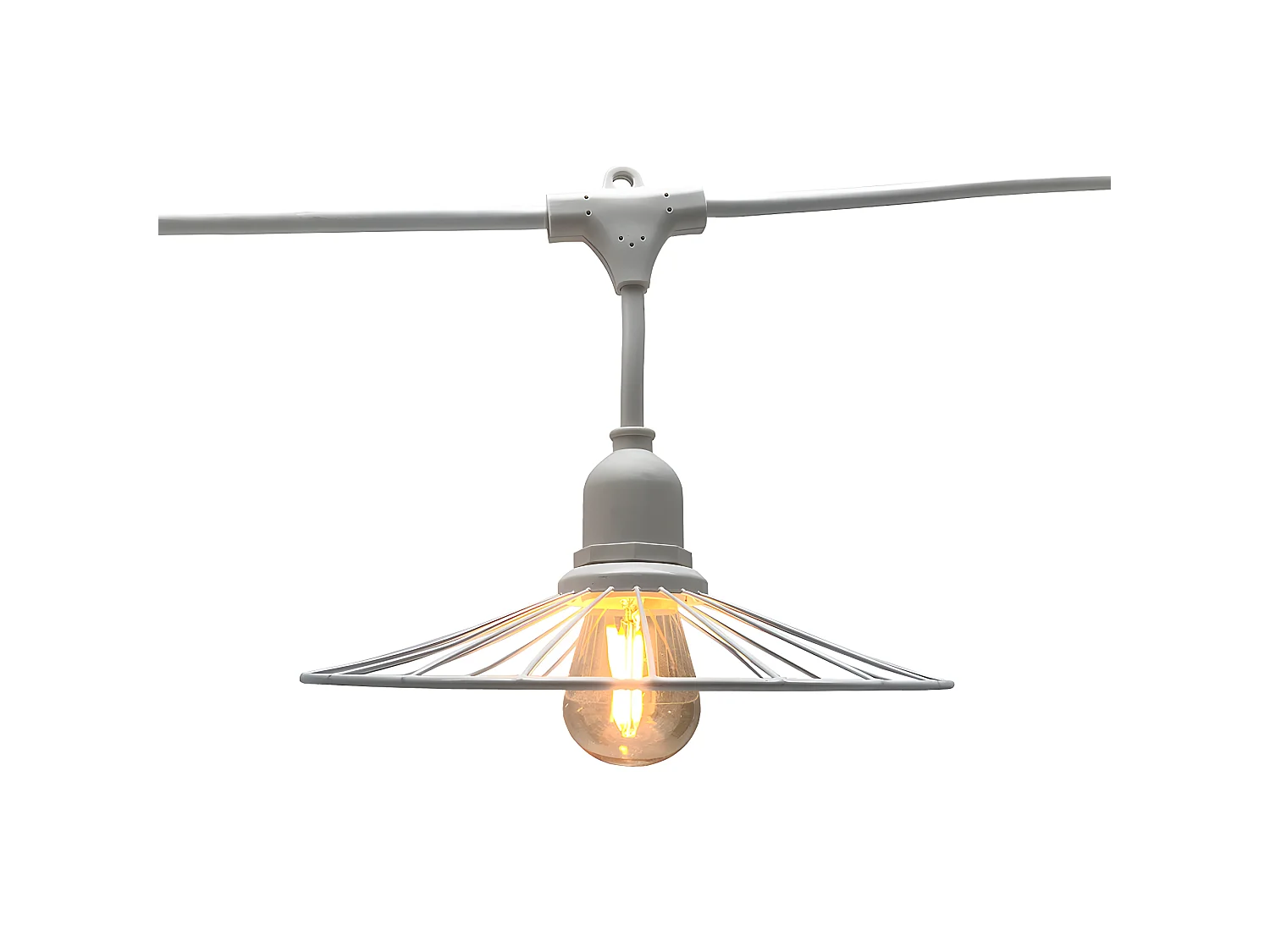 LICHTERKETTE aus metalldraht 6M 10xE27 CHIC