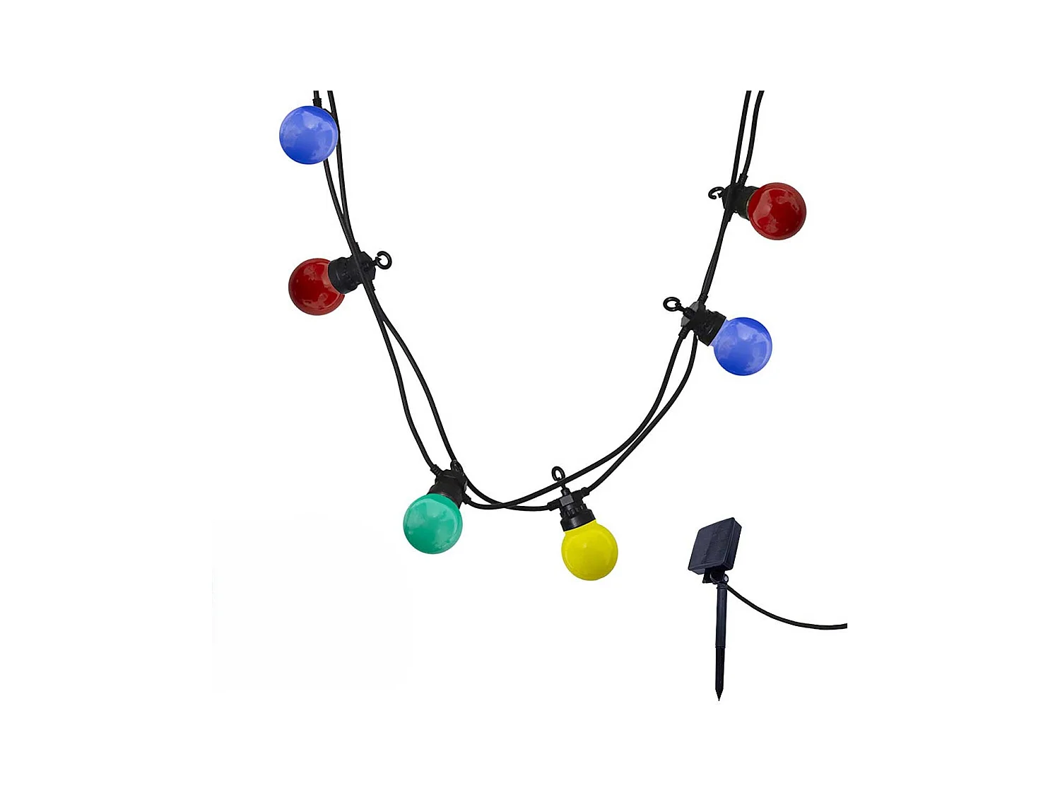 Guirlande solaire 10 globes PARTY Multicolore Plastique 5.7 m