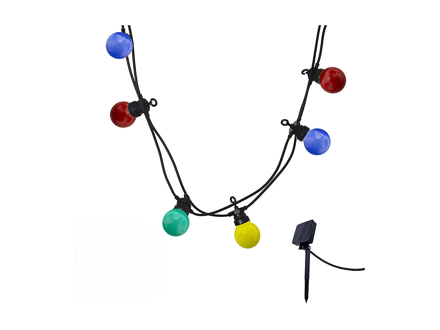 Guirlande solaire 10 globes PARTY Multicolore Plastique 5.7 m